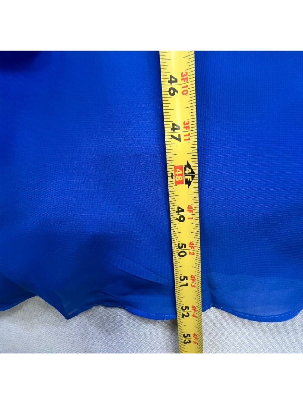 Lavetir Womens Sleeveless Tiered Chiffon Midi Formal Dress Size 12 Royal Blue - Picture 8 of 13